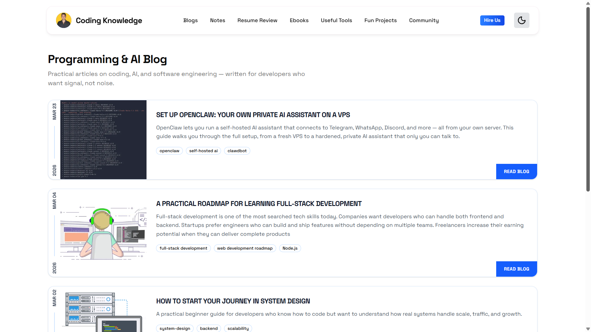 Blogs